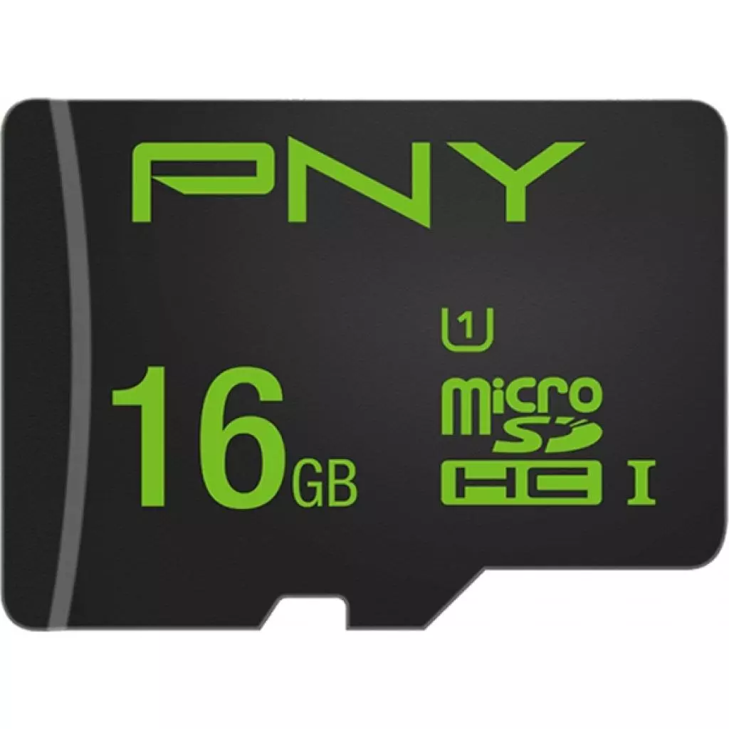 Карта памяти PNY flash 16GB microSDHC class 10 UHS-I (SDU16GHIGPER-1-EF) - 1