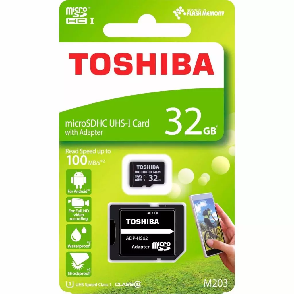 Карта памяти Toshiba 32GB microSDHC class 10 UHS-I M203 U1 (THN-M203K0320EA) - 2 Карта памяти Toshiba 32GB microSDHC class 10 UHS-I M203 U1 (THN-M203K0320EA) - 2