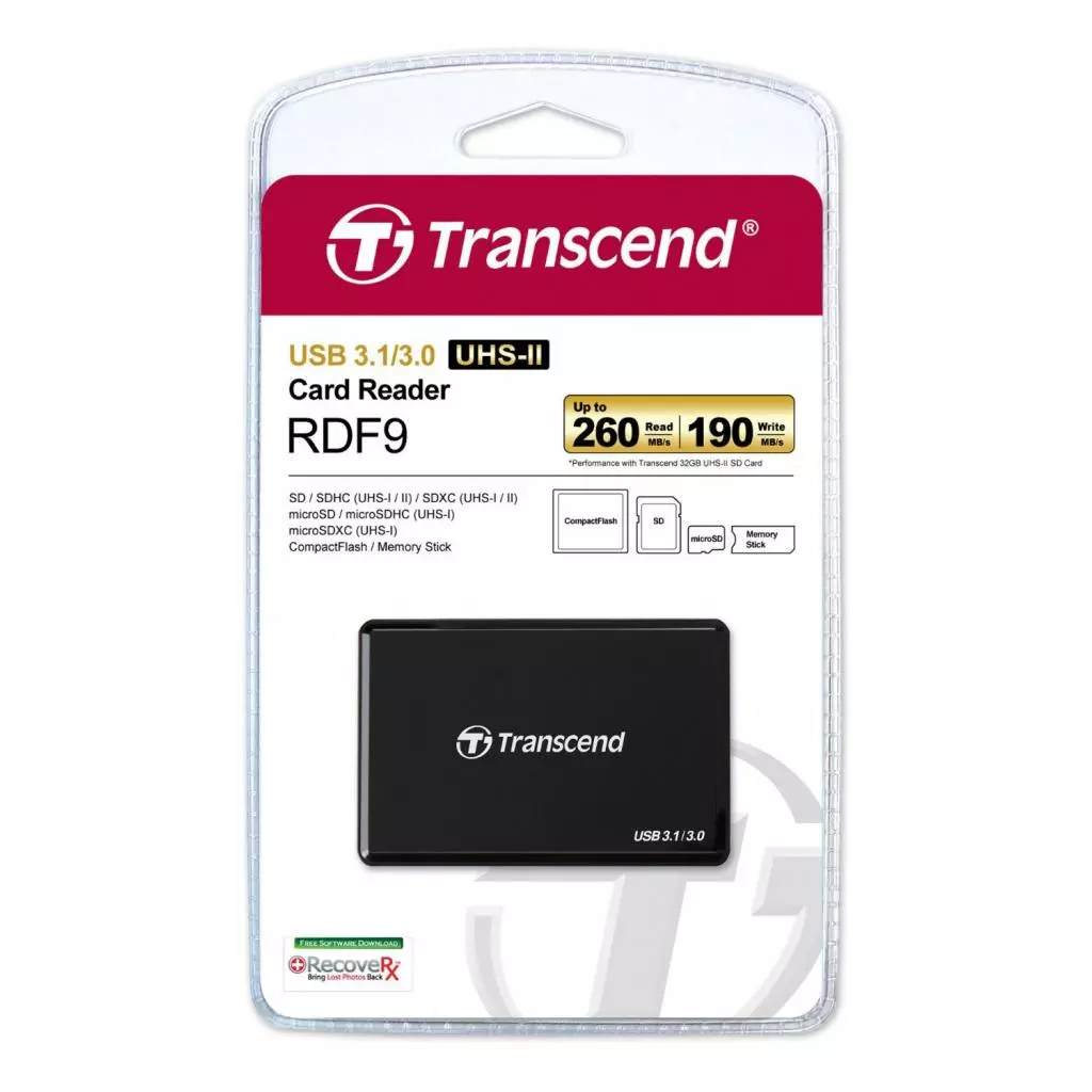Считыватель флеш-карт Transcend TS-RDF9K - 3 Считыватель флеш-карт Transcend TS-RDF9K - 3