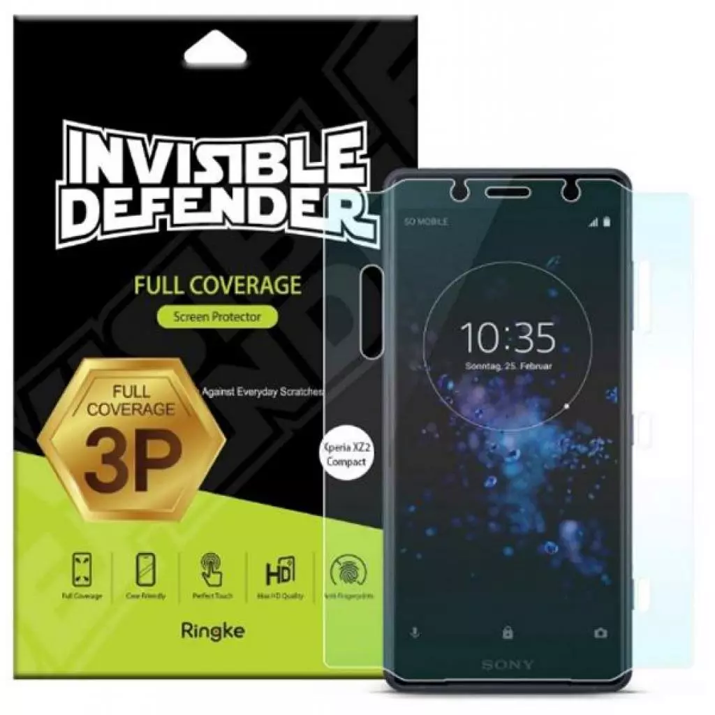 Пленка защитная Ringke для телефона Sony Xperia XZ2 Compact Full Cover (RSP4456)