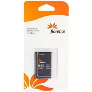 Аккумуляторная батарея для телефона Florence Nokia BL-5C 1020mA (BL-5C)