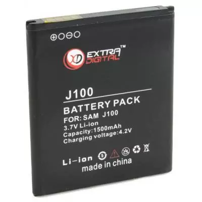 Аккумуляторная батарея для телефона Extradigital Samsung Galaxy J1 Duos SM-J100 (1500 mAh) (BMS6239) - 1