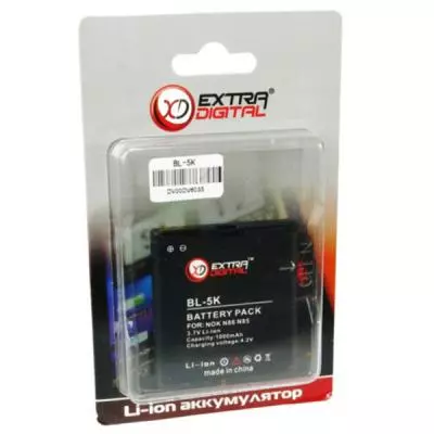 Аккумуляторная батарея для телефона Extradigital Nokia BL-5K (1000 mAh) (DV00DV6035) - 5 Аккумуляторная батарея для телефона Extradigital Nokia BL-5K (1000 mAh) (DV00DV6035) - 5