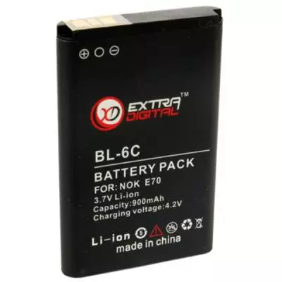 Аккумуляторная батарея для телефона Extradigital Nokia BL-6C (900 mAh) (DV00DV6029) - 1