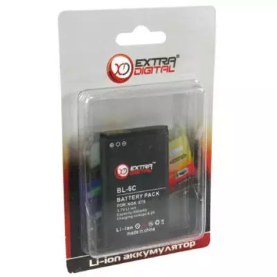 Аккумуляторная батарея для телефона Extradigital Nokia BL-6C (900 mAh) (DV00DV6029) - 5
