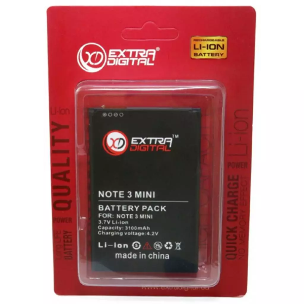 Аккумуляторная батарея для телефона Extradigital Samsung Galaxy NOTE 3 mini (3100 mAh) (BMS1161) - 5