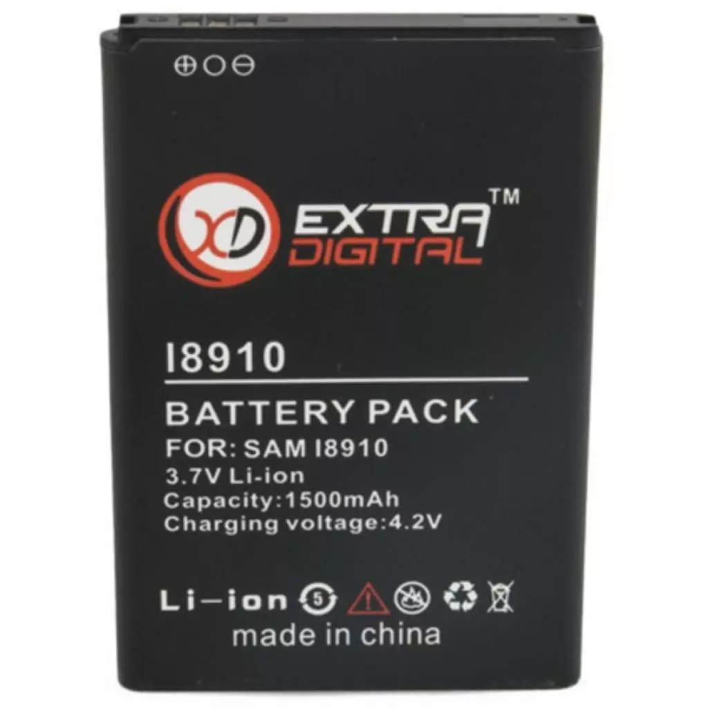 Аккумуляторная батарея для телефона Extradigital Samsung GT-i8910 Omnia HD (1500 mAh) (BMS1162) - 2 Аккумуляторная батарея для телефона Extradigital Samsung GT-i8910 Omnia HD (1500 mAh) (BMS1162) - 2