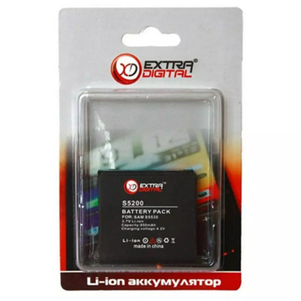 Аккумуляторная батарея для телефона Extradigital Samsung GT-S5200 (850 mAh) (DV00DV6129) - 2
