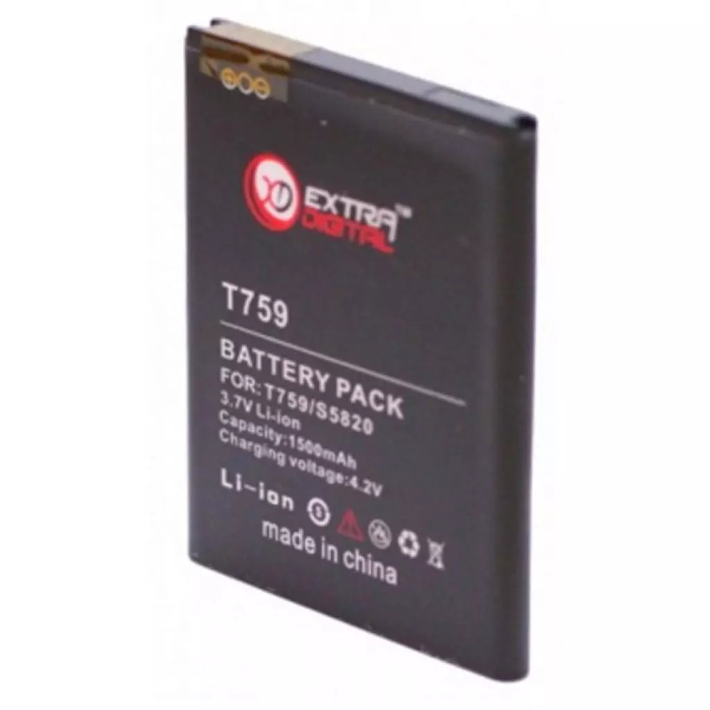 Аккумуляторная батарея для телефона Extradigital Samsung SGH-T759 Exhibit 4G (1500 mAh) (BMS6334) - 1 Аккумуляторная батарея для телефона Extradigital Samsung SGH-T759 Exhibit 4G (1500 mAh) (BMS6334) - 1