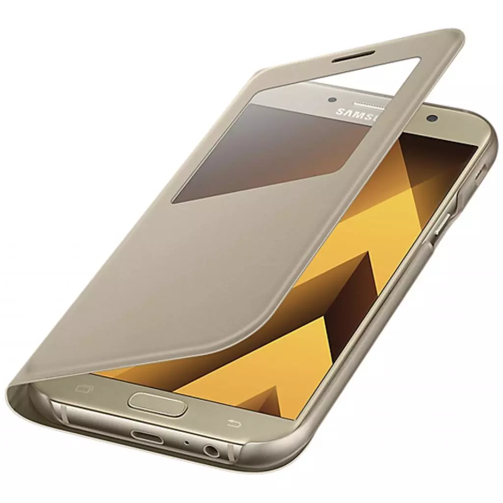 Чехол для моб. телефона Samsung для A720 - S View Standing Cover (Gold) (EF-CA720PFEGRU) - 2 Чехол для моб. телефона Samsung для A720 - S View Standing Cover (Gold) (EF-CA720PFEGRU) - 2