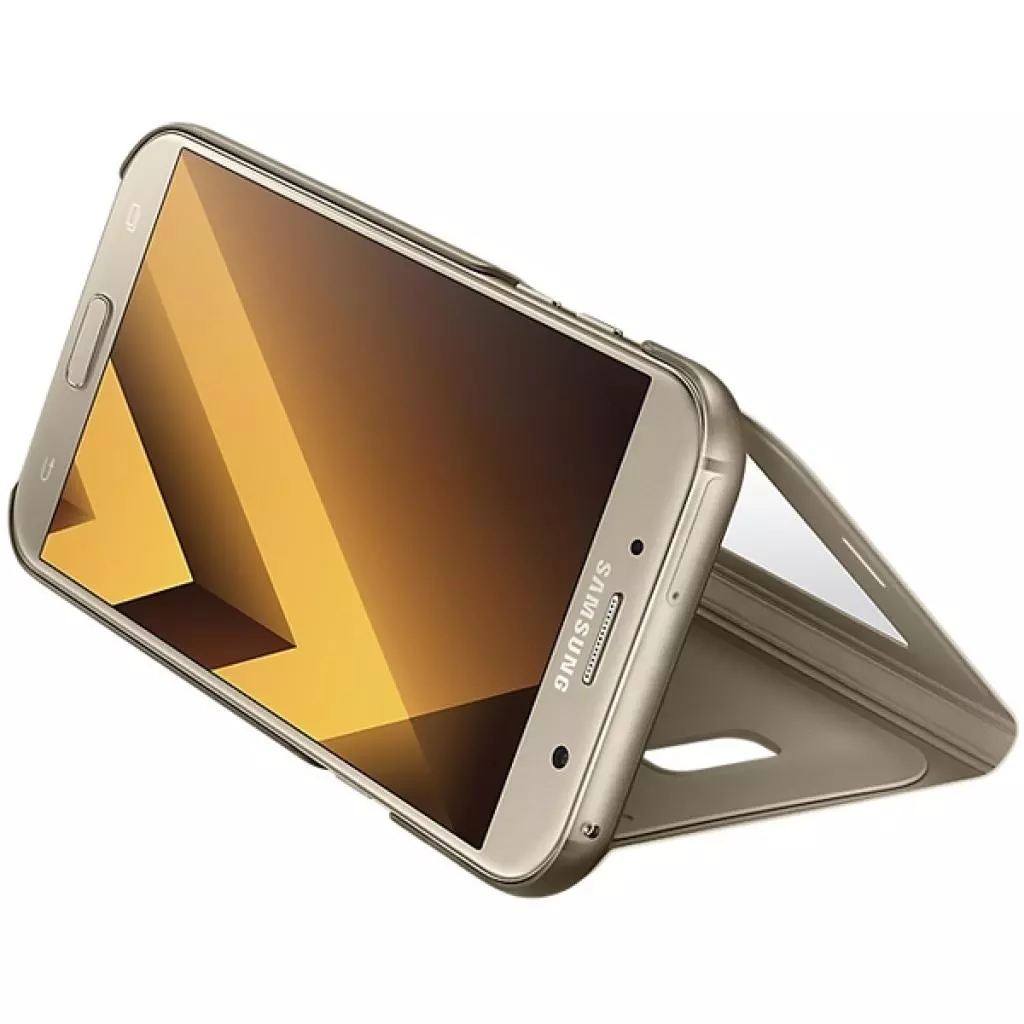 Чехол для моб. телефона Samsung для A720 - S View Standing Cover (Gold) (EF-CA720PFEGRU) - 4 Чехол для моб. телефона Samsung для A720 - S View Standing Cover (Gold) (EF-CA720PFEGRU) - 4