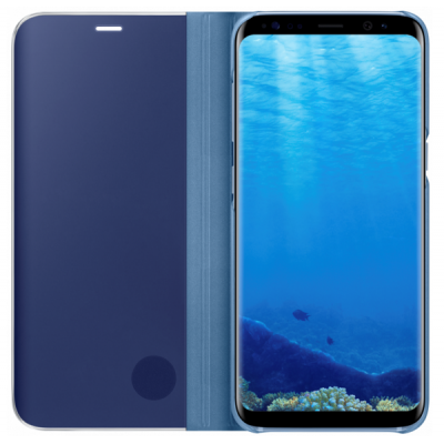 Чехол для моб. телефона Samsung для S8+/EF-ZG955CLEGRU -Clear View Standing Cover (Blue) (EF-ZG955CLEGRU) - 3