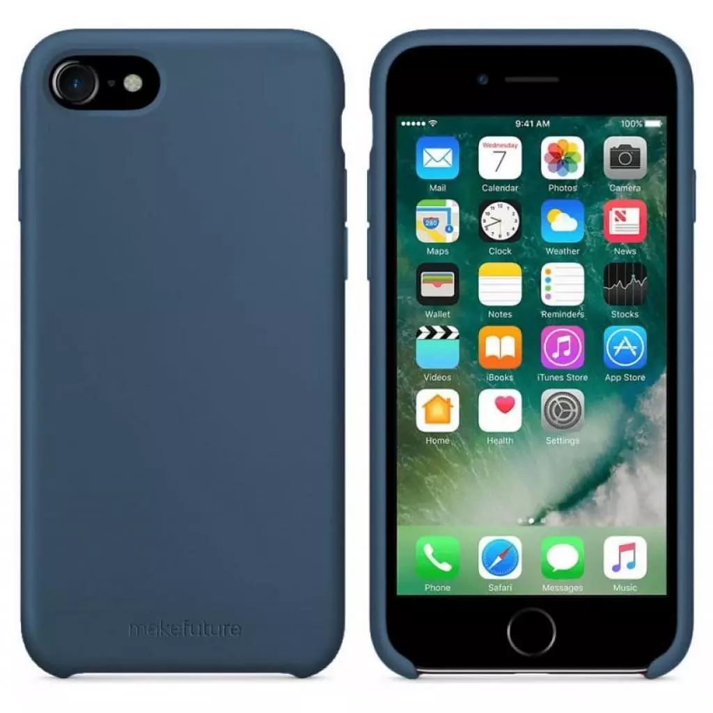 Чехол для моб. телефона MakeFuture Silicone Case Apple iPhone 7 Blue (MCS-AI7BL) - 3 Чехол для моб. телефона MakeFuture Silicone Case Apple iPhone 7 Blue (MCS-AI7BL) - 3
