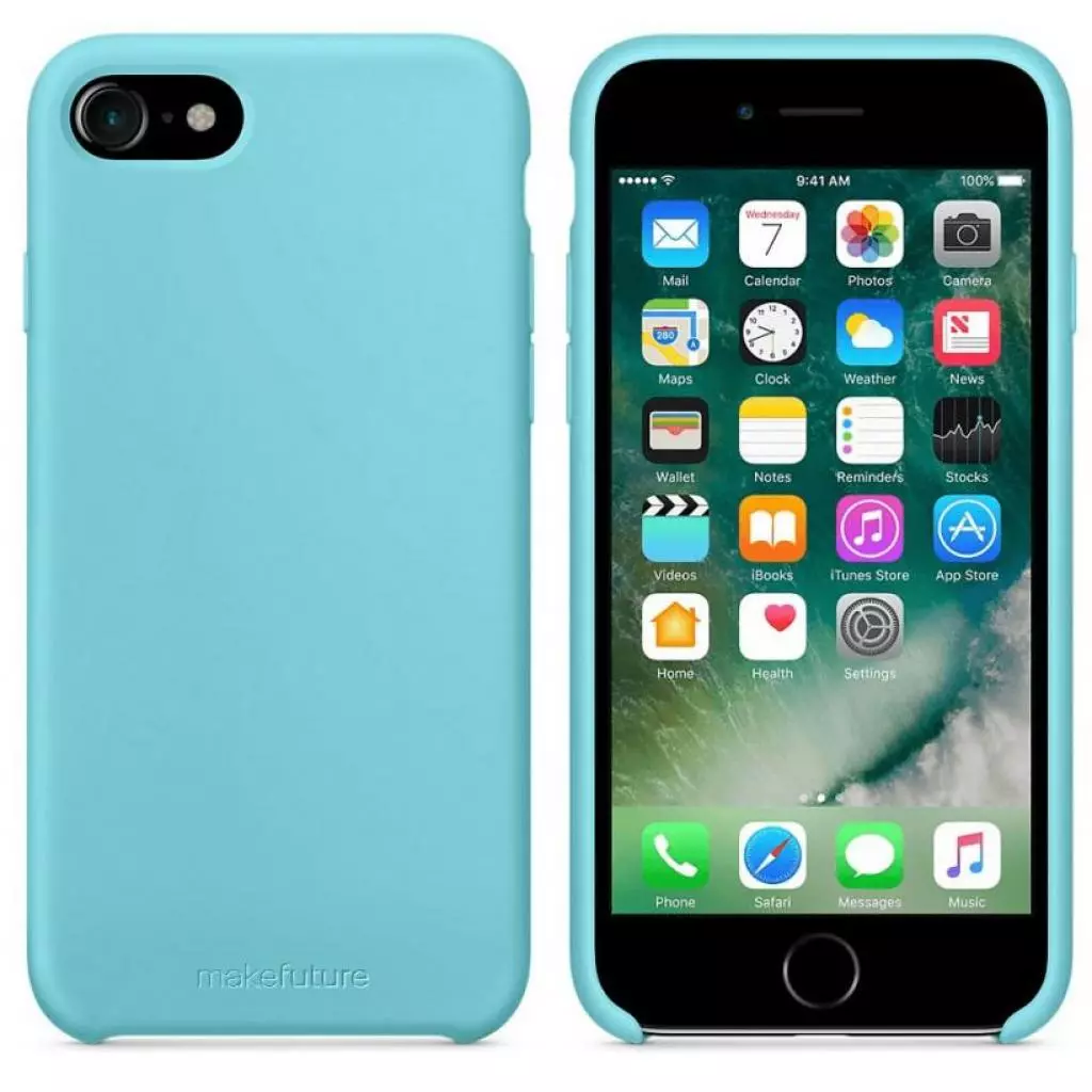 Чехол для моб. телефона MakeFuture Silicone Case Apple iPhone 7 Light Blue (MCS-AI7LB) - 3 Чехол для моб. телефона MakeFuture Silicone Case Apple iPhone 7 Light Blue (MCS-AI7LB) - 3