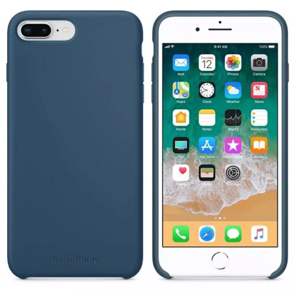Чехол для моб. телефона MakeFuture Silicone Case Apple iPhone 8 Plus Blue (MCS-AI8PBL) - 3 Чехол для моб. телефона MakeFuture Silicone Case Apple iPhone 8 Plus Blue (MCS-AI8PBL) - 3
