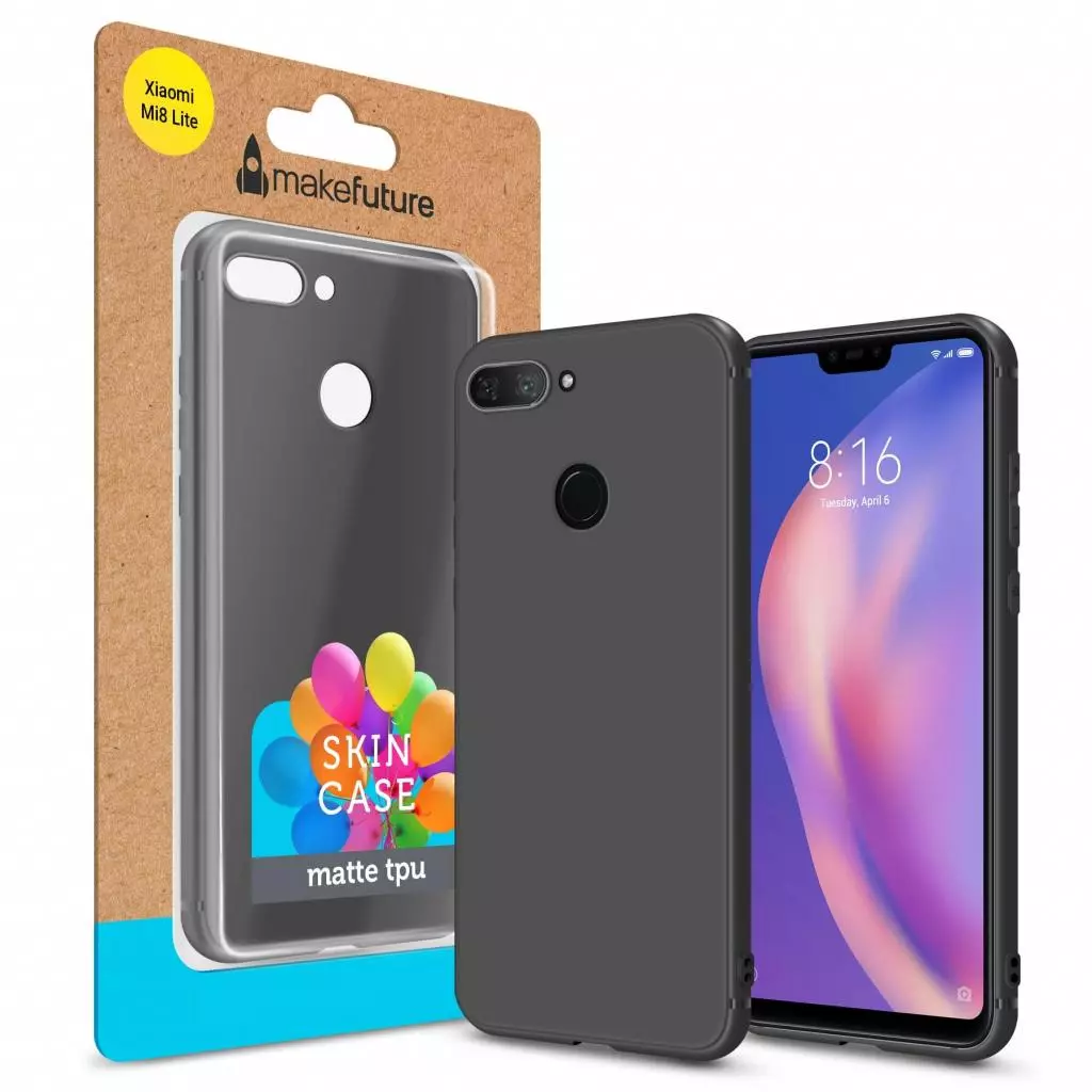 Чехол для моб. телефона MakeFuture Skin Case Xiaomi Mi8 Lite Black (MCSK-XM8LBK)