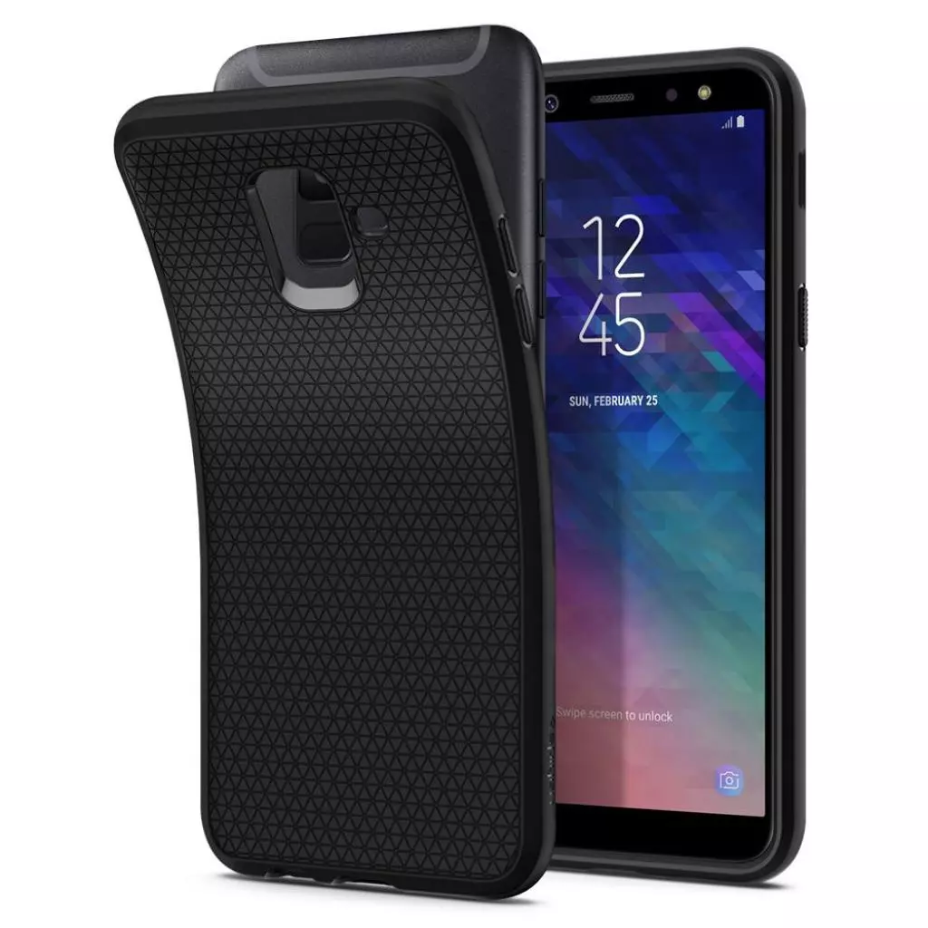 Чехол для моб. телефона Spigen Galaxy A6 Case Liquid Air Black (596CS24093) - 2