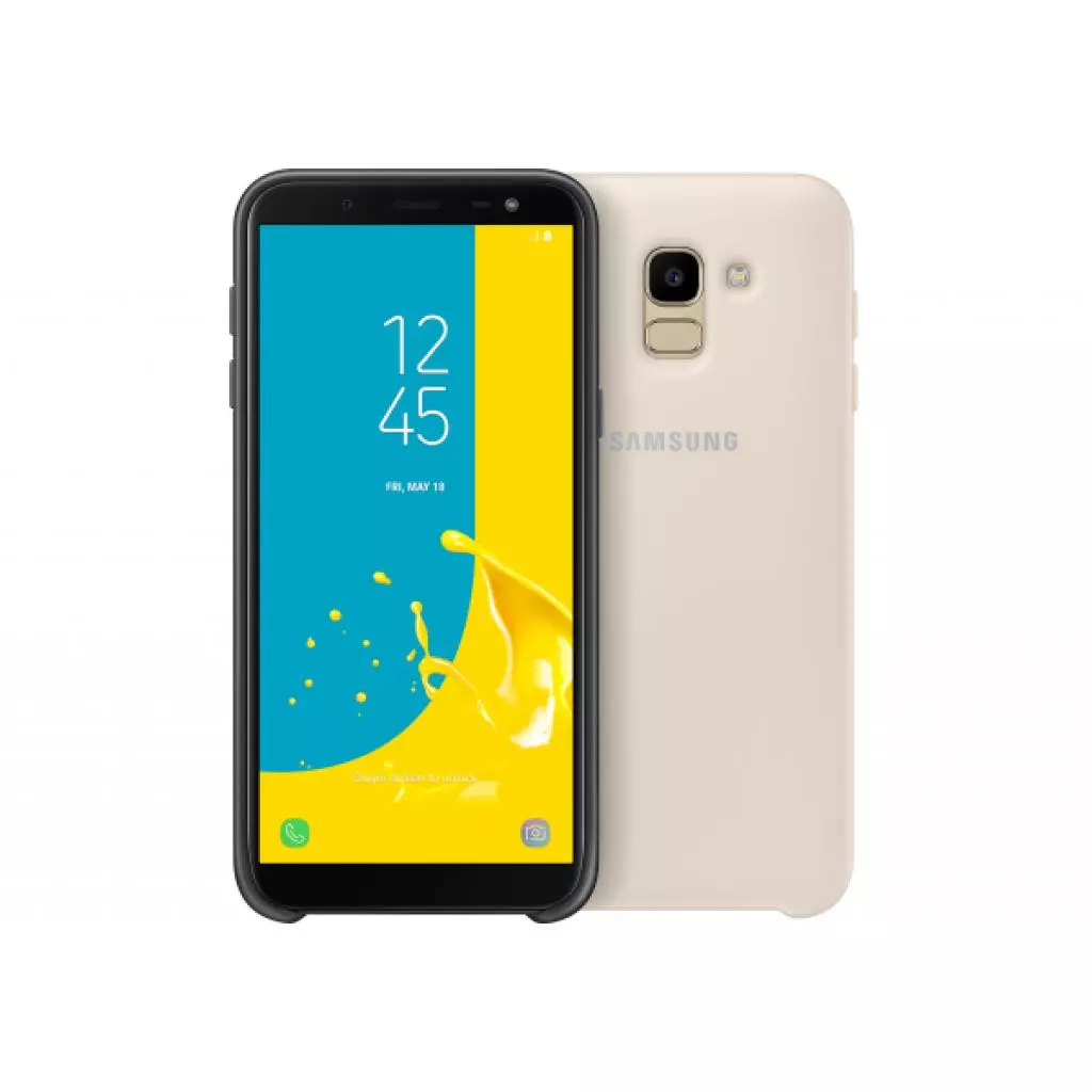 Чехол для моб. телефона Samsung Galaxy J6 (J600) Dual Layer Cover Gold (EF-PJ600CFEGRU) - 5 Чехол для моб. телефона Samsung Galaxy J6 (J600) Dual Layer Cover Gold (EF-PJ600CFEGRU) - 5
