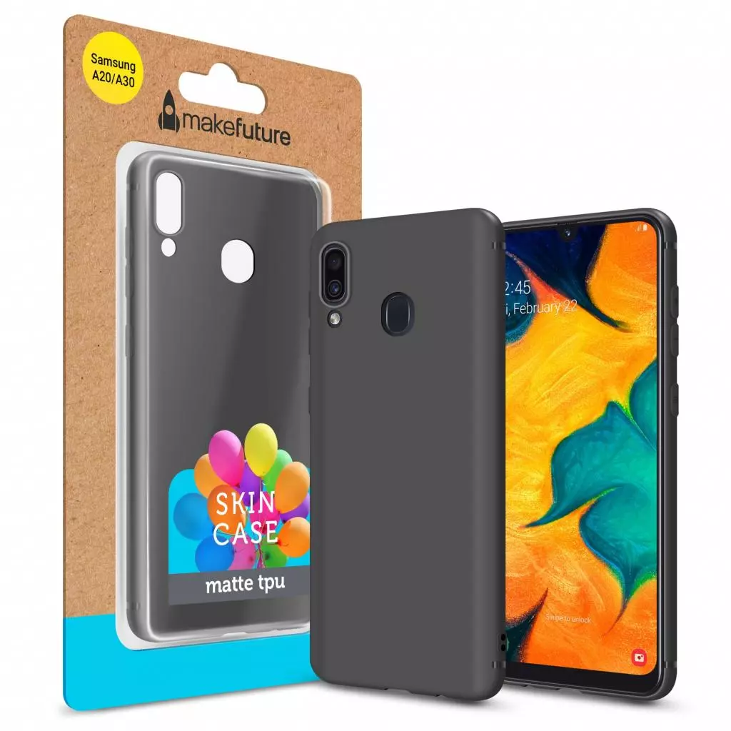 Чехол для моб. телефона MakeFuture Skin Case Samsung A30 (A305) Black (MCSK-SA305BK)