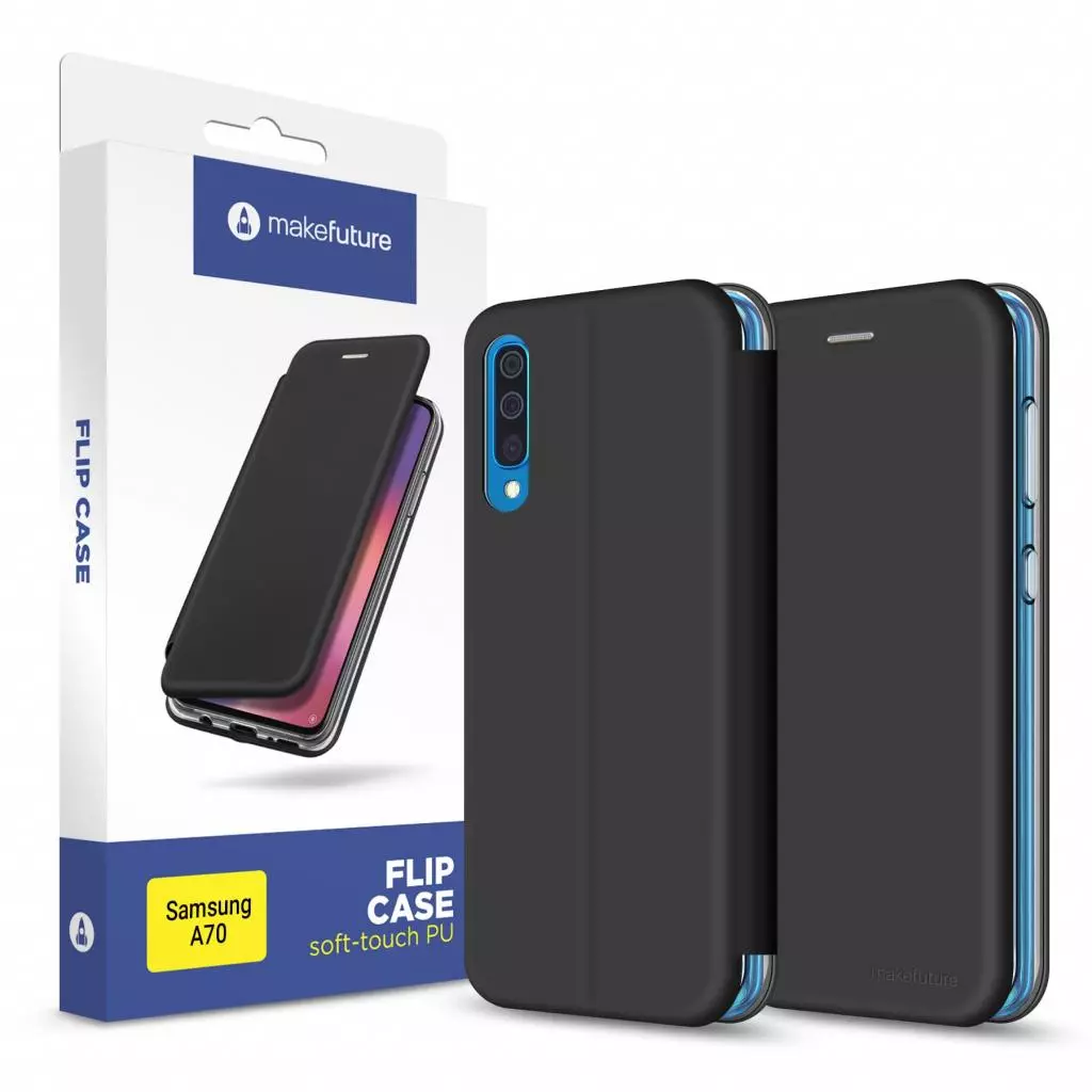 Чехол для моб. телефона MakeFuture Flip Case (Soft-Touch PU) Samsung A70 Black (MCP-SA705BK)
