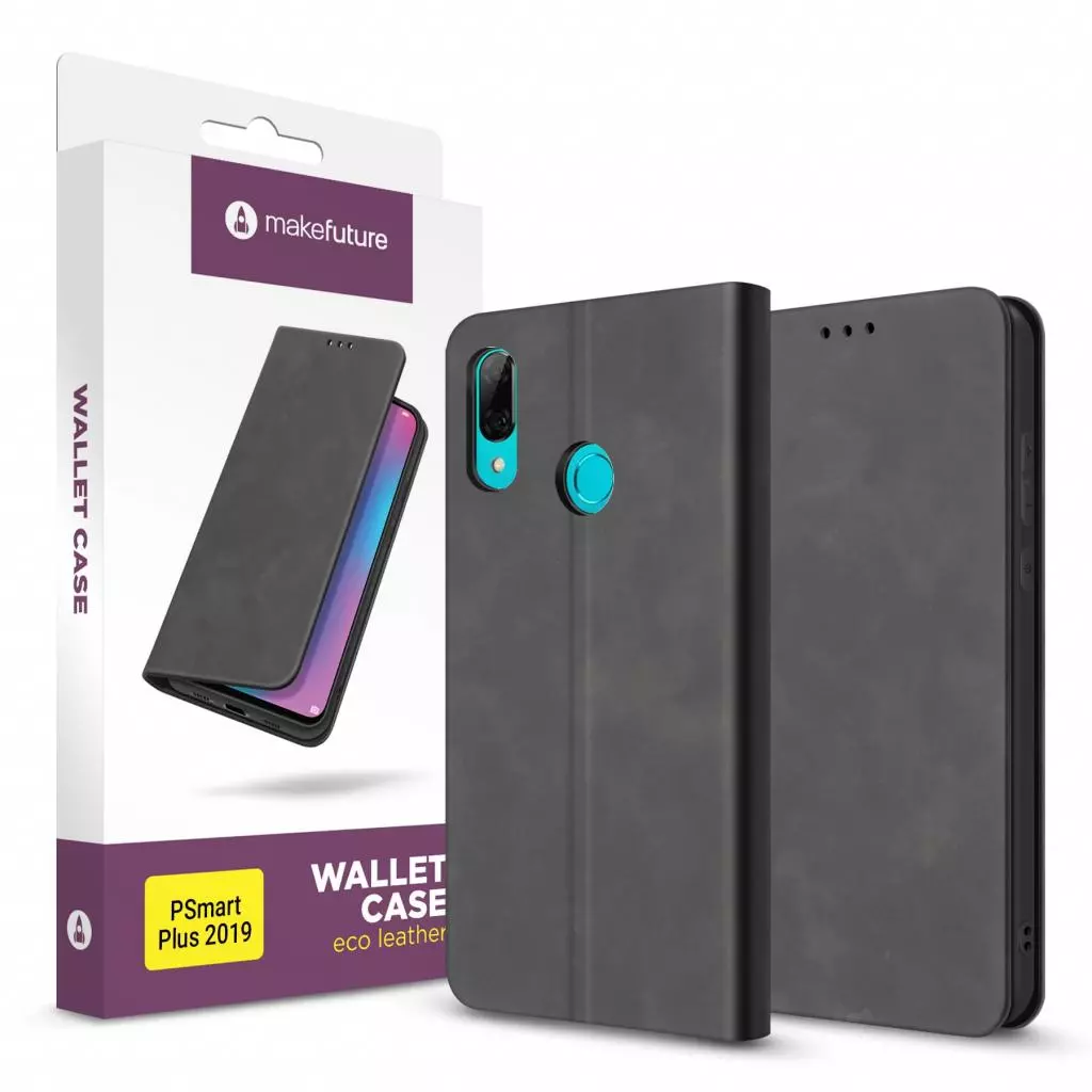 Чехол для моб. телефона MakeFuture Wallet Case (ECO Leather) Huawei P Smart+ 2019 Black (MCW-HUPSP19BK)