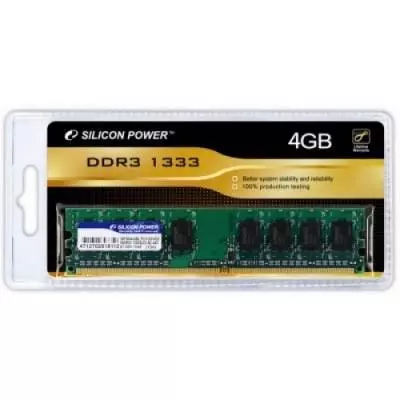 Модуль памяти для компьютера DDR3 4GB 1333 MHz Silicon Power (SP004GBLTU133V02 / SP004GBLTU133V01)