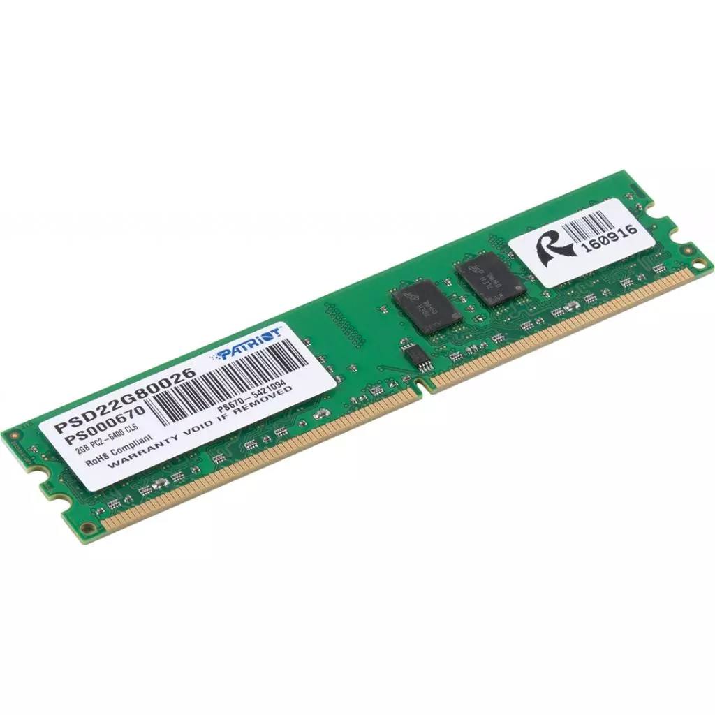 Модуль памяти для компьютера DDR2 2GB 800 MHz Patriot (PSD22G80026) - 1
