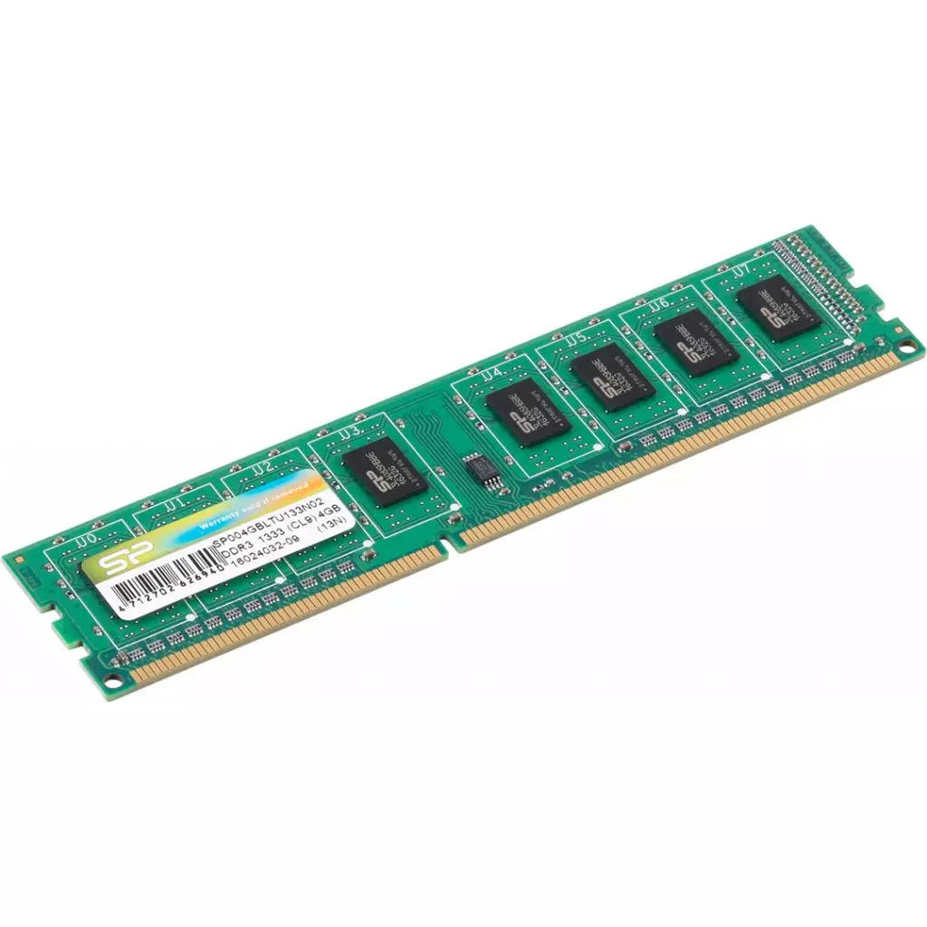 Модуль памяти для компьютера DDR3 4GB 1333 MHz Silicon Power (SP004GBLTU133N02 / SP004GBLTU133N01) - 1