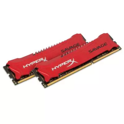Модуль памяти для компьютера DDR3 8GB (2x4GB) 1600 MHz Savage Red Kingston Fury (ex.HyperX) (HX316C9SRK2/8) - 1 Модуль памяти для компьютера DDR3 8GB (2x4GB) 1600 MHz Savage Red Kingston Fury (ex.HyperX) (HX316C9SRK2/8) - 1