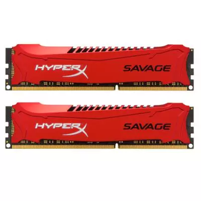 Модуль памяти для компьютера DDR3 8GB (2x4GB) 2133 MHz Savage Red Kingston Fury (ex.HyperX) (HX321C11SRK2/8)