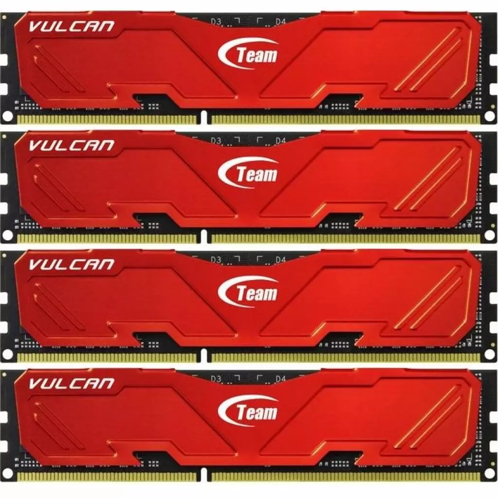 Модуль памяти для компьютера DDR3 32GB (4x8GB) 2133 MHz Vulcan Red Team (TLRED332G2133HC11AQC01)