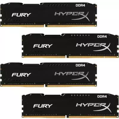 Модуль памяти для компьютера DDR4 16GB (4x4GB) 2133 MHz Fury Blac Kingston Fury (ex.HyperX) (HX421C14FBK4/16)