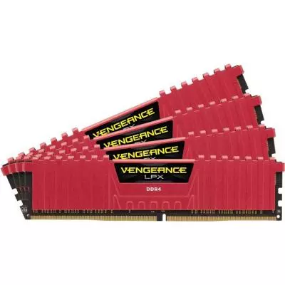 Модуль памяти для компьютера DDR4 16GB (4x4GB) 2800 MHz Vengeance LPX Red Corsair (CMK16GX4M4A2800C16R) - 1 Модуль памяти для компьютера DDR4 16GB (4x4GB) 2800 MHz Vengeance LPX Red Corsair (CMK16GX4M4A2800C16R) - 1