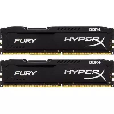 Модуль памяти для компьютера DDR4 16GB (2x8GB) 2400 MHz Fury Black Kingston Fury (ex.HyperX) (HX424C15FBK2/16)