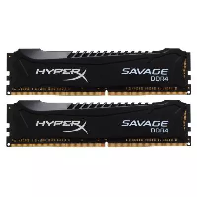 Модуль памяти для компьютера DDR4 16GB (2x8GB) 2666 MHz HyperX Savage Black Kingston Fury (ex.HyperX) (HX426C13SBK2/16)