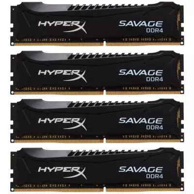 Модуль памяти для компьютера DDR4 16GB (4x4GB) 3000 MHz HyperX Savage Black Kingston Fury (ex.HyperX) (HX430C15SBK4/16)