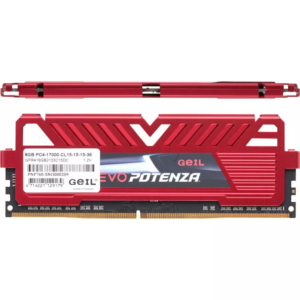 Модуль памяти для компьютера DDR4 16GB (2x8GB) 2133 MHz EVO POTENZA Geil (GPR416GB2133C15DC) - 1 Модуль памяти для компьютера DDR4 16GB (2x8GB) 2133 MHz EVO POTENZA Geil (GPR416GB2133C15DC) - 1