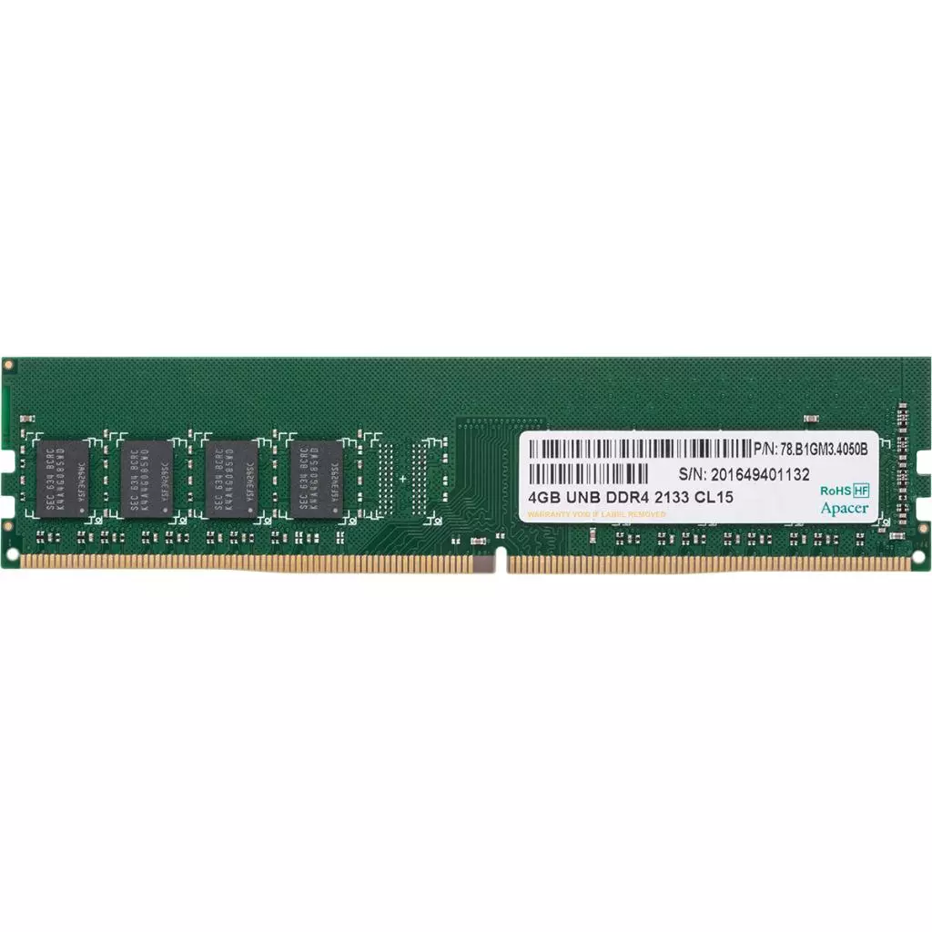 Модуль памяти для компьютера DDR4 4GB 2133 MHz Apacer (78.B1GM3.4050B) - 1