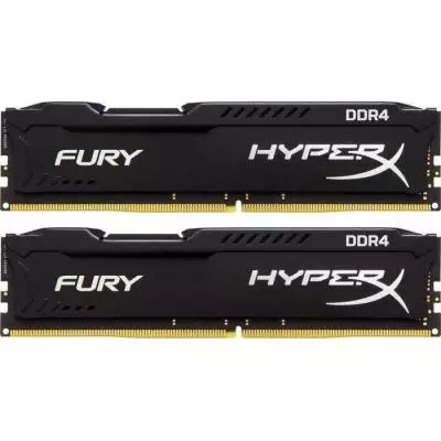 Модуль памяти для компьютера DDR4 8GB (2x4GB) 2666 MHz Fury Black Kingston Fury (ex.HyperX) (HX426C15FBK2/8)