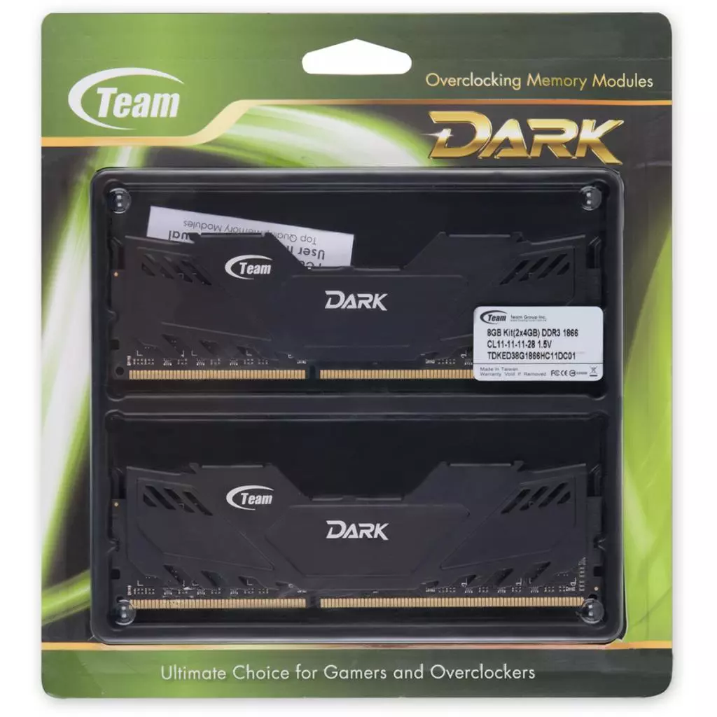 Модуль памяти для компьютера DDR3 8GB (2x4GB) 1866 MHz Dark Series Black Team (TDKED38G1866HC11DC01) - 3 Модуль памяти для компьютера DDR3 8GB (2x4GB) 1866 MHz Dark Series Black Team (TDKED38G1866HC11DC01) - 3