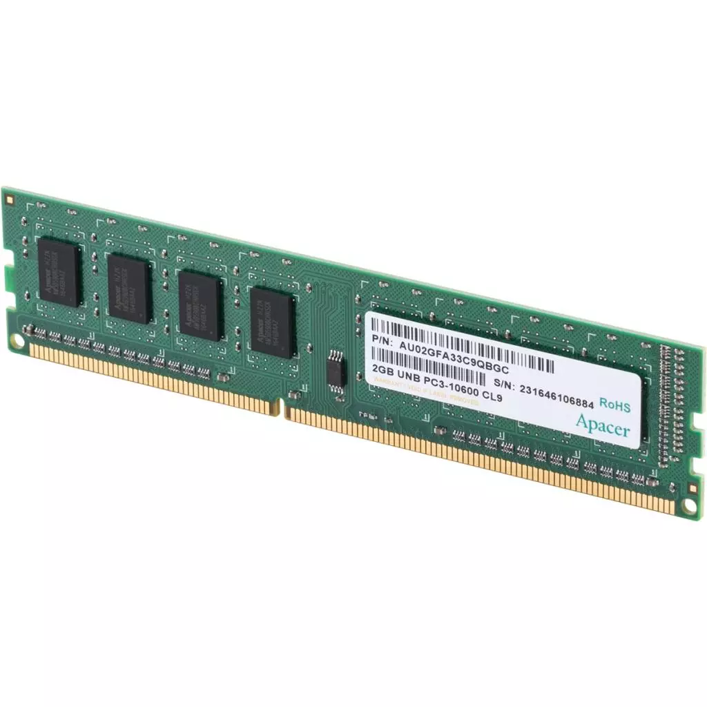Модуль памяти для компьютера DDR3 2GB 1333 MHz Apacer (AU02GFA33C9UBGC / AU02GFA33C9QBGC) - 2