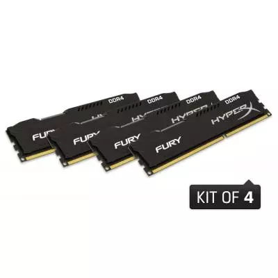Модуль памяти для компьютера DDR4 32GB (4x8GB) 2400 MHz Fury Black Kingston Fury (ex.HyperX) (HX424C15FBK4/32) - 1 Модуль памяти для компьютера DDR4 32GB (4x8GB) 2400 MHz Fury Black Kingston Fury (ex.HyperX) (HX424C15FBK4/32) - 1