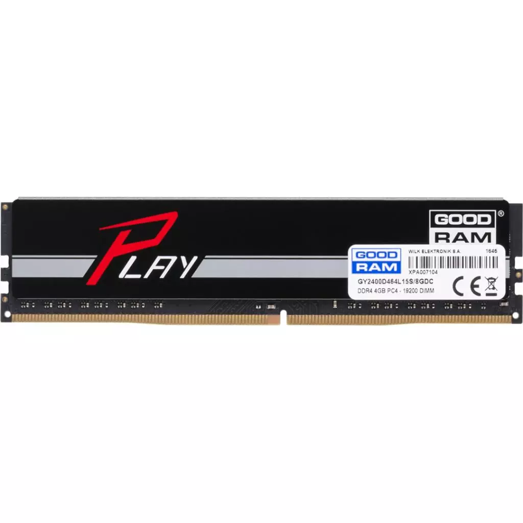 Модуль памяти для компьютера DDR4 8GB (2x4GB) 2400 MHz PLAY Black Goodram (GY2400D464L15S/8GDC) - 1 Модуль памяти для компьютера DDR4 8GB (2x4GB) 2400 MHz PLAY Black Goodram (GY2400D464L15S/8GDC) - 1