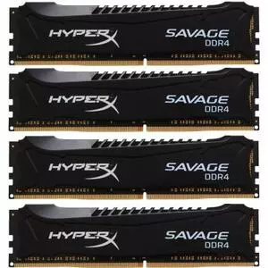 Модуль памяти для компьютера DDR4 32GB (4x8GB) 3000 MHz HyperX Savage Black Kingston Fury (ex.HyperX) (HX430C15SBK4/32)