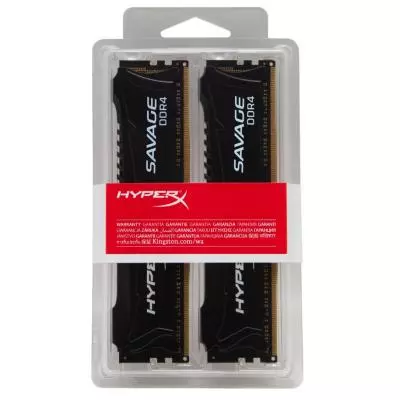 Модуль памяти для компьютера DDR4 16GB (2x8GB) 2800 MHz HyperX Savage BLACK Kingston Fury (ex.HyperX) (HX428C14SB2K2/16) - 3