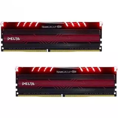 Модуль памяти для компьютера DDR4 8GB (2x4GB) 3000 MHz Delta Red LED Team (TDTRD48G3000HC16ADC01)