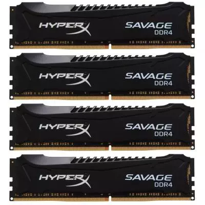 Модуль памяти для компьютера DDR4 32GB (4x8GB) 3000 MHz Savage Blak Kingston Fury (ex.HyperX) (HX430C15SB2K4/32)