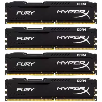 Модуль памяти для компьютера DDR4 32GB (4x8GB) 2400 MHz HyperX FURY Black Kingston Fury (ex.HyperX) (HX424C15FB2K4/32)
