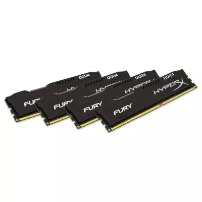 Модуль памяти для компьютера DDR4 64GB (4x16GB) 2400 MHz HyperX FURY Black Kingston Fury (ex.HyperX) (HX424C15FBK4/64) - 1 Модуль памяти для компьютера DDR4 64GB (4x16GB) 2400 MHz HyperX FURY Black Kingston Fury (ex.HyperX) (HX424C15FBK4/64) - 1