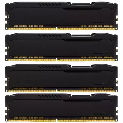Модуль памяти для компьютера DDR4 64GB (4x16GB) 2400 MHz HyperX FURY Black Kingston Fury (ex.HyperX) (HX424C15FBK4/64) - 2 Модуль памяти для компьютера DDR4 64GB (4x16GB) 2400 MHz HyperX FURY Black Kingston Fury (ex.HyperX) (HX424C15FBK4/64) - 2